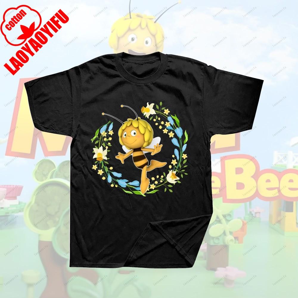 Maya The Bee Movie Cartoon Character T-shirts Cartoons T Shirt Breathable Camisetas Harajuku Creative Cool Trending T Shirt