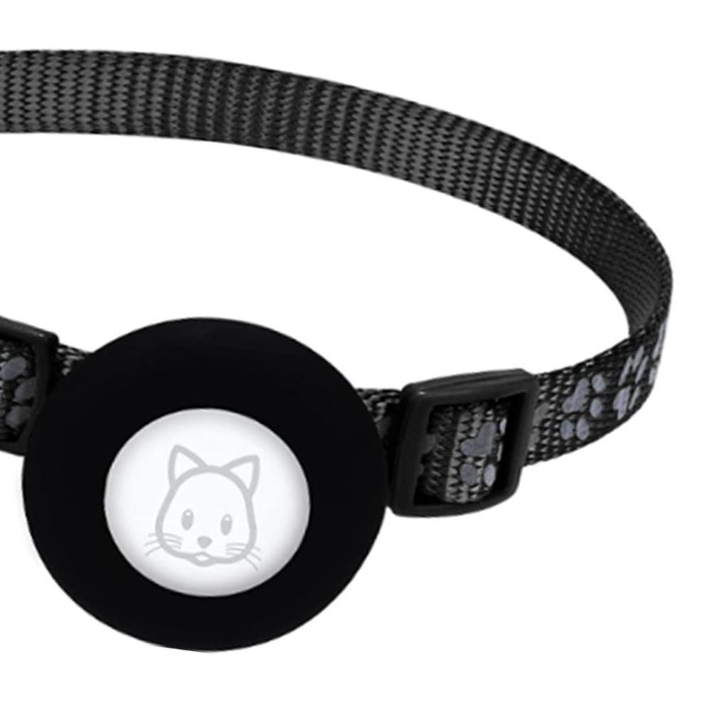 Locator Cat Collar Prevent Lost Reflective GPS Cat Collar with Safety Buckle and Bell for Small Pet