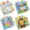 Non-Toxic Animal Style Monkey/Owl/Dog Newborn Baby Toys Learning Educational Kids Cloth Books Cute Infant Baby Fabric Book Ratteles Toy