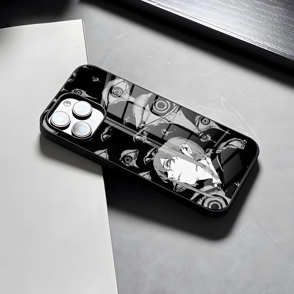Chainsaw Man Phone Case For IPhone 17 Pro Max 15 Pro 16 14 Plus 12 13 Mini 11 Pro Shockproof Glass Cover