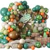 Camouflage Military-Themed Balloon Garland Set for Birthday and Camping Parties