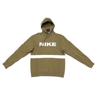 Reflective-Trim Hooded Pullover Sweatshirt Men Tops Seaweed-Brown DB3748-303