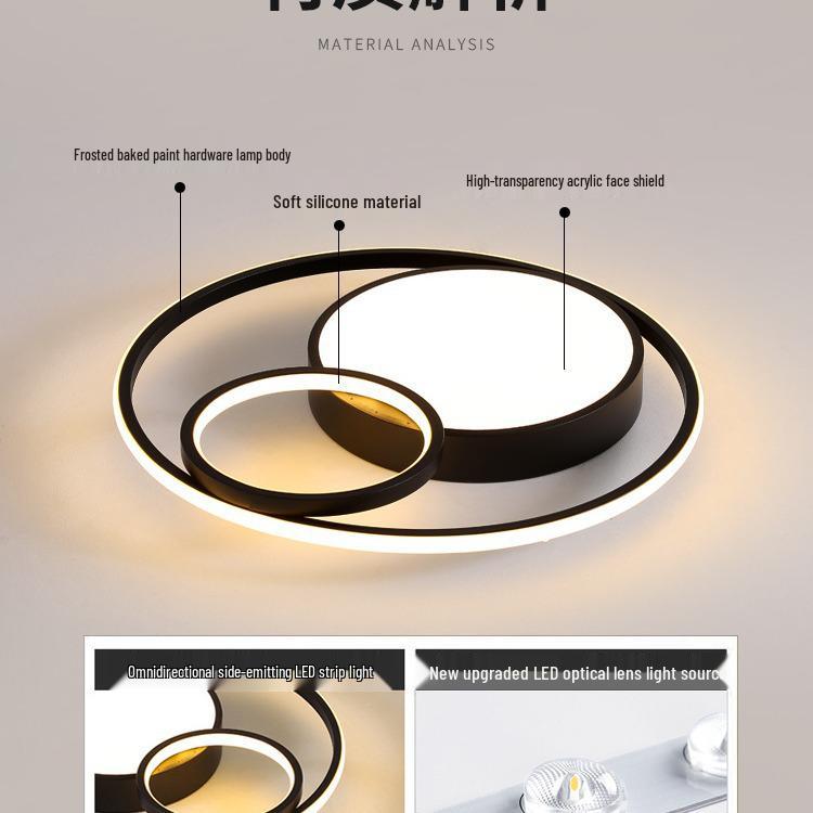 2024 LED Ceiling Light: Modern Minimalist Round Fixture for Bedroom, Living Room, Aisle, Corridor, and Balcony