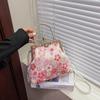 Bestickte florale Druckknopf-Schalen-Clutch-Tasche - Abendtasche - Socialite Schulter-Crossbody-Tasche