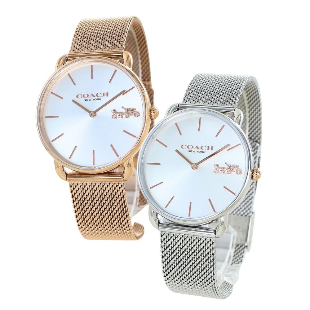 

Пара годинників Коробка для зберігання годинників Елліот того самого розміру Пара годинників унісекс Тонкий тонкий браслет із нержавіючої сталі Рожеве золото Срібло 1450438314504382 [Coach] Чоловічі