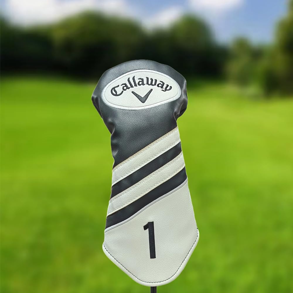 Pokrowiec na główkę kij golfowy żelazo fairway wood główka drivera dedykowany pokrowiec na główkę [ELLIE&LEO] Callaway. zestaw 4-częściowy, okładka, okładka, numer, etykieta, (czarny) [Używany]