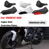 Motorcycle Aluminum Engine Guards Fit For Trident 660 2025 Trident660 Accessories Engine Belly Protection Plates Kit Engine Bell