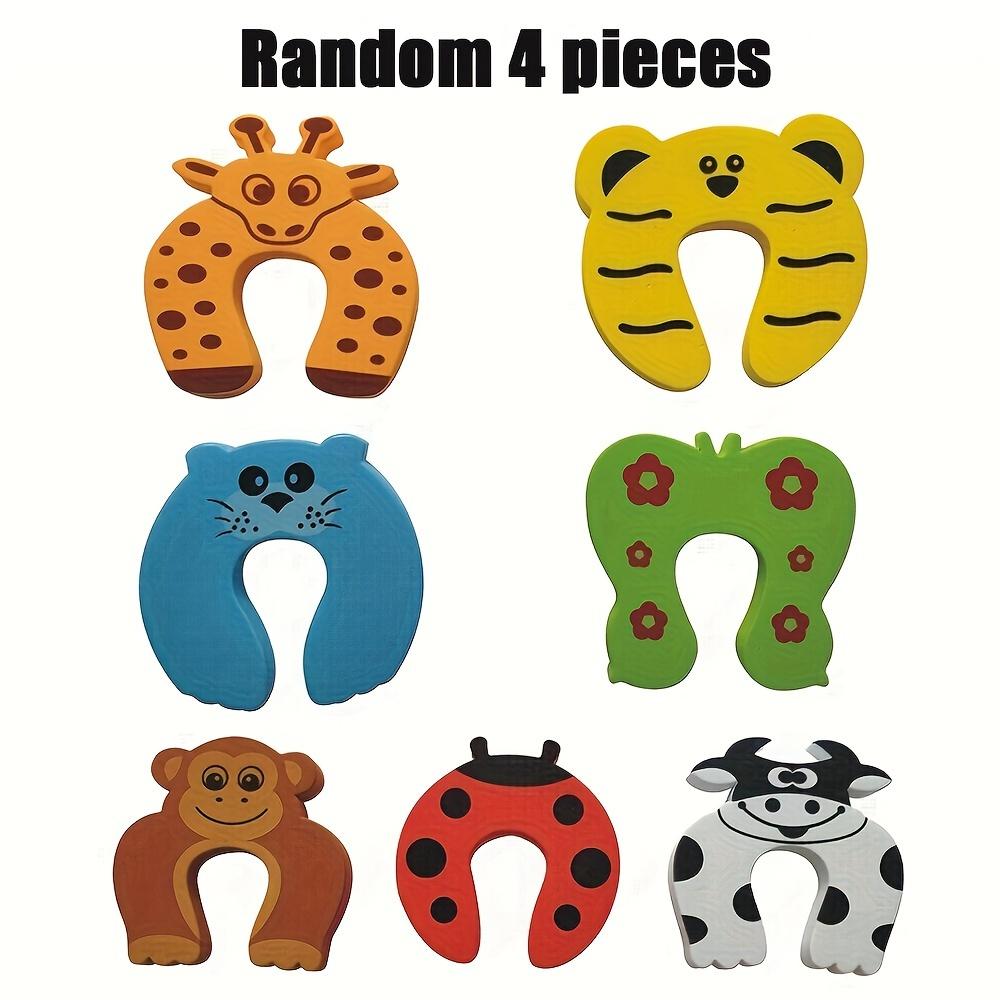 1/2/4pcs Anti Pinch Hand Door Stopper, Safety Door Carmen Clamp, Children Door Stopper, Anti Collision Door Tool, Cartoon Door Stopper