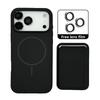 Magnetic Liquid Silicone Case for IPhone 17 Pro Max Air 16 15 14 13 12 with For Magsafe Card Bag Wallet Camera Lens Film Cover