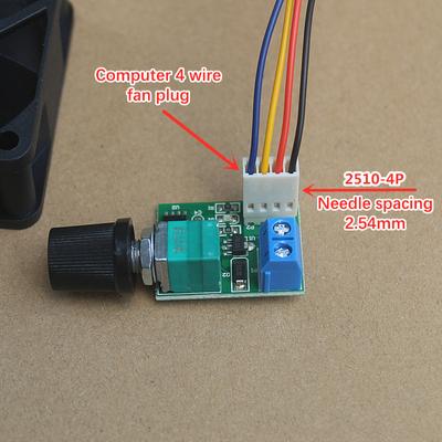 PWM Speed Controller for Computer Case Fans DC12V Low Power Mute 4 Pin Single Channel Fan Governor with Switch