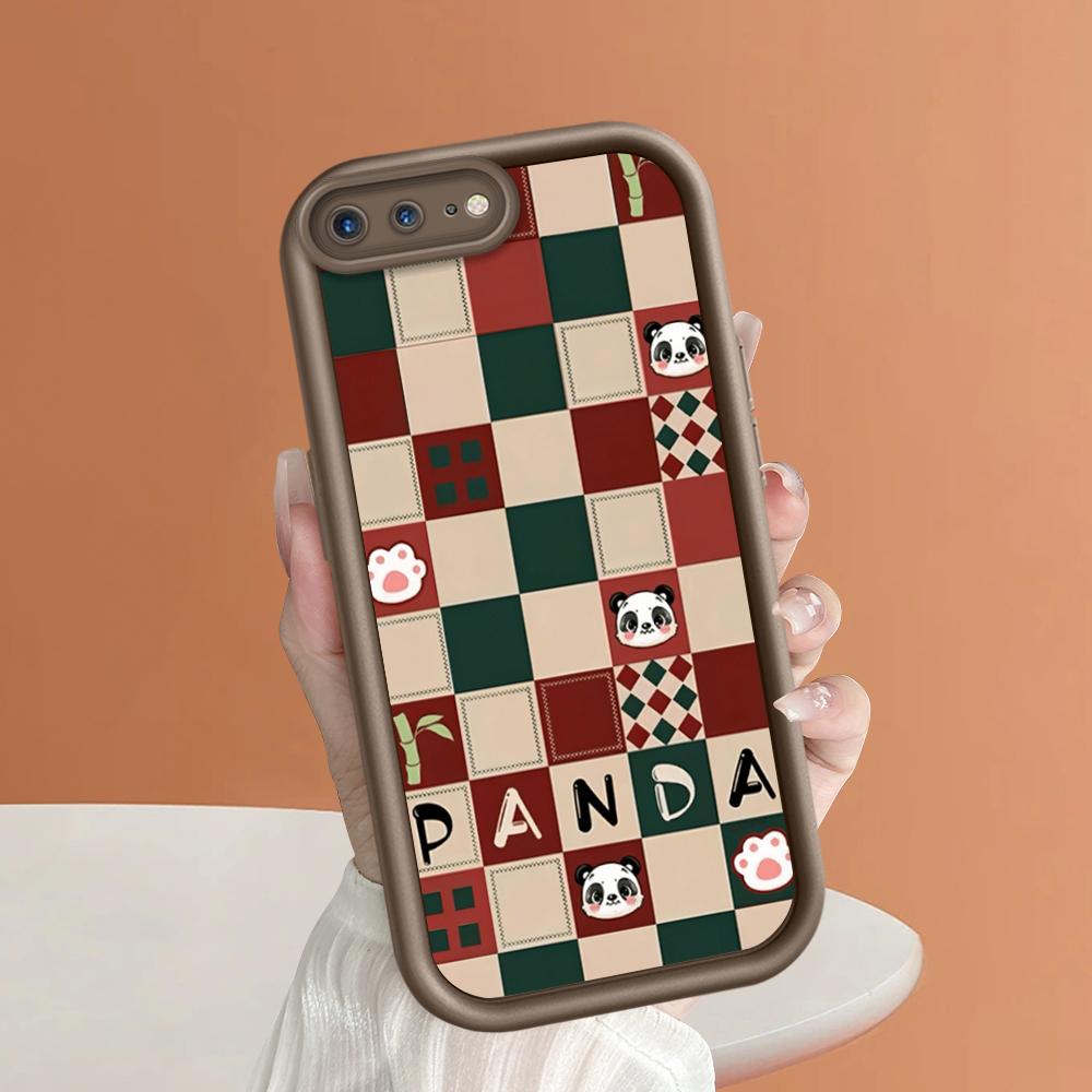 

Милый чехол для телефона с клетчатым узором панды для iPhone Samsung Galaxy Xiaomi Redmi POCO HUAWEI Honor Противоударный Резиновый Мягкий Гибкий Чехол Samsung A54 5G