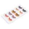 6d Gradient Long Curled Soft Colored False Eye Lashes - 5 Pairs (halloween Christmas Stage Show),zxl