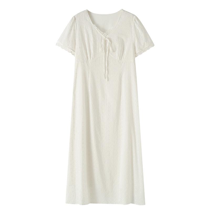 Large Size Women's French Gentle Holiday Dress 2026 Summer Waist and Thin A-shaped Long Dress 264920