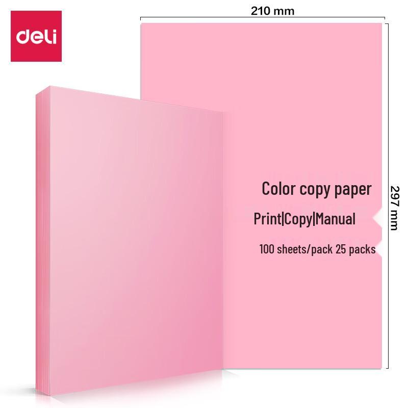 Deli A4 70g Pink Copy & Printing Paper