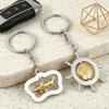 Ocean-Themed Keychain Rotatable Seashells Sharks Seahorses Turtles Zinc Alloy Key Ring Pendant Backpack Bag