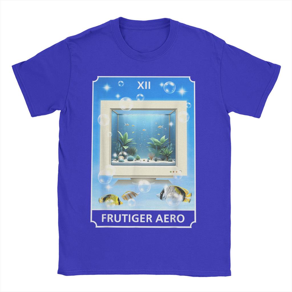Neuheit Frutiger Aero Ästhetik T-Shirts Herren Damen Reine Baumwolle T-Shirt Tech Computer Aquarium Tarotkarte T-Shirts Übergröße Kleidung