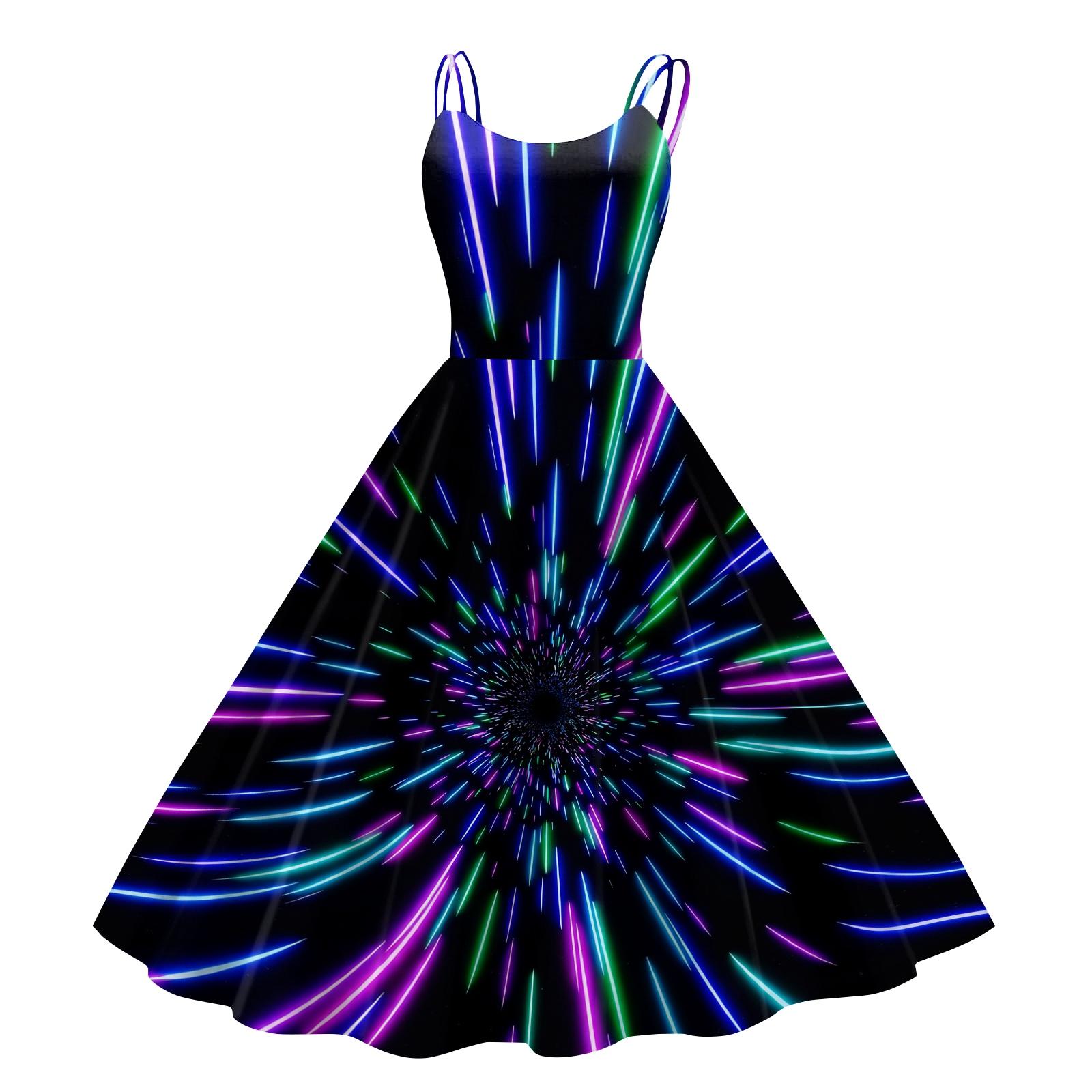 

Женское повседневное модное миди-платье с круглым вырезом и новогодним принтом M фиолетовый