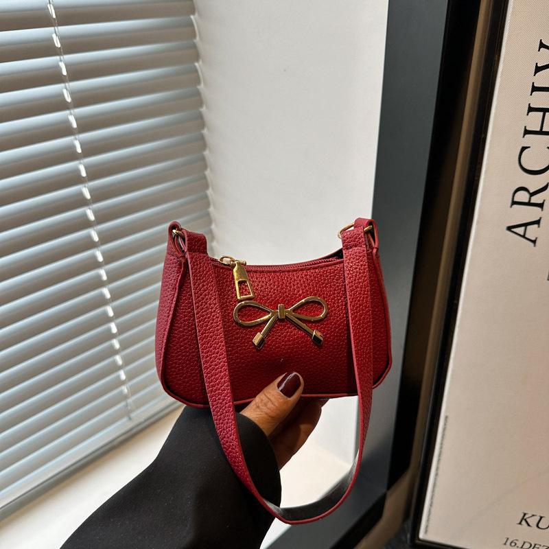 Bow decoration summer temperament design texture large capacity casual simple underarm shoulder women's bag