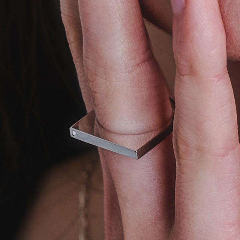 Liersi Meno Forte Quadratischer 1-Diamant-Ring