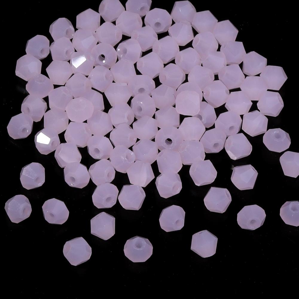 200pcs/lot 4mm Colorful Glass Crystal Beads Bicone Beads Loose Spacer Beads For Jewelry Making DIY Bracelet Necklace Accessories
