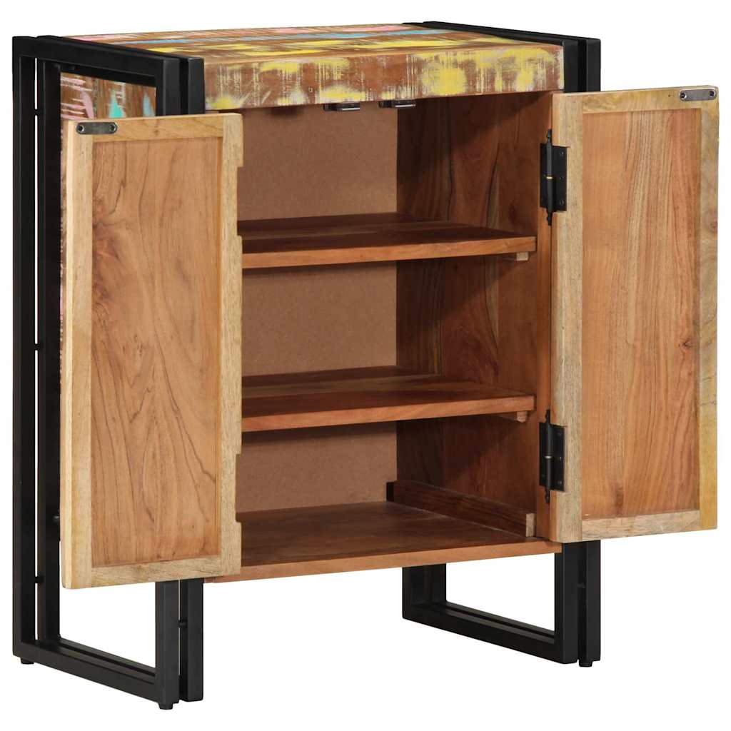 Shoe Cabinet Multicolored 56 x 35 x 70 cm Solid Reclaimed Wood