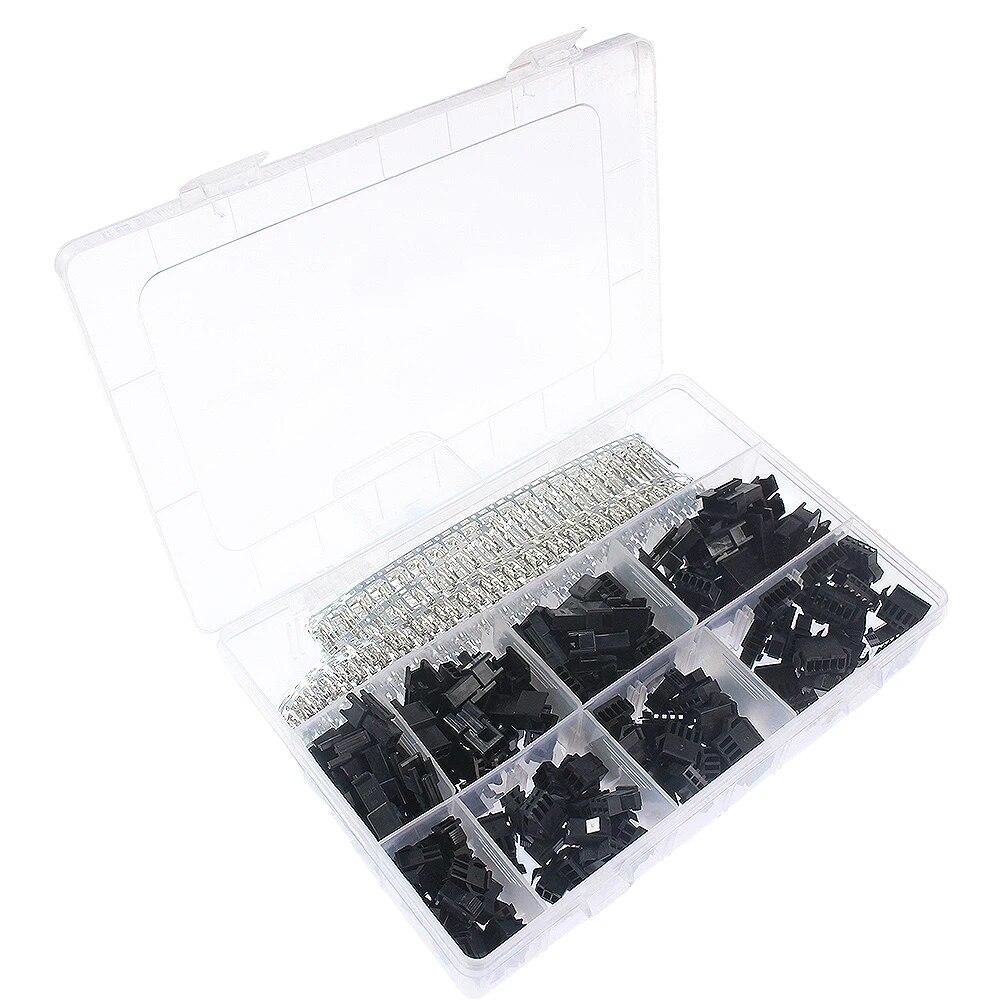 520 sztuk SM Dupont zestaw złączy przewodów, 2/3/4/5Pin męski/żeński obudowa głowica pinowa złącze zaciskane zestaw złącze PCB złącze