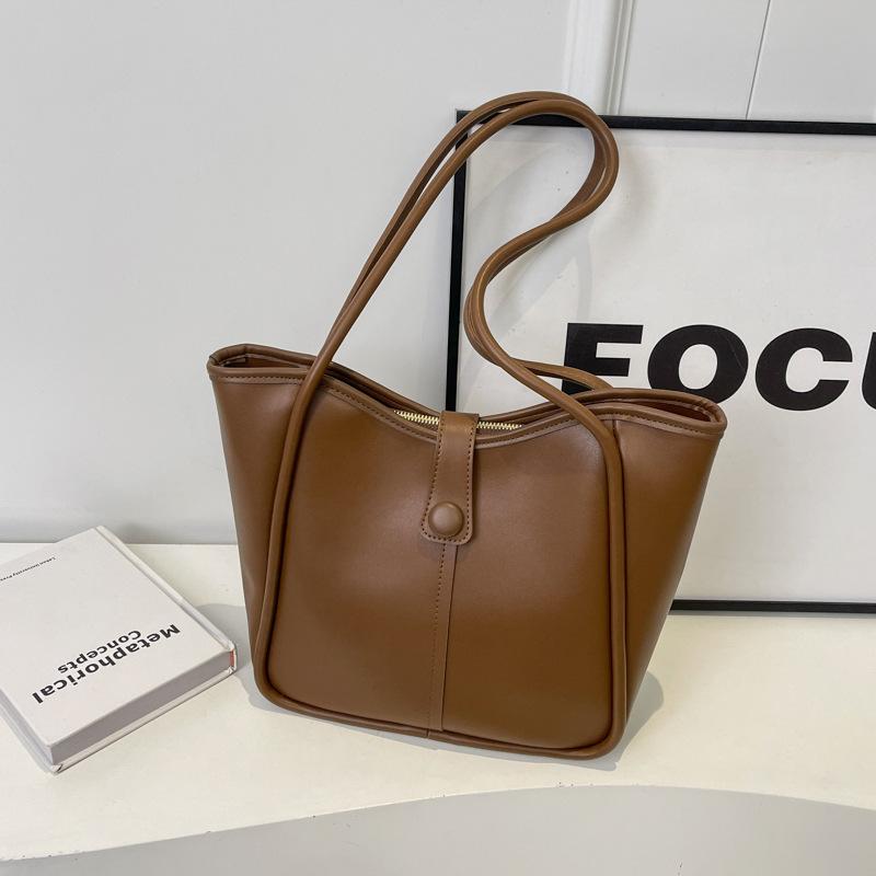 Premium Texture Versatile Commuter Bag Women's 2025 Spring New Large-capacity Simple Casual Shoulder Tote Bag Women