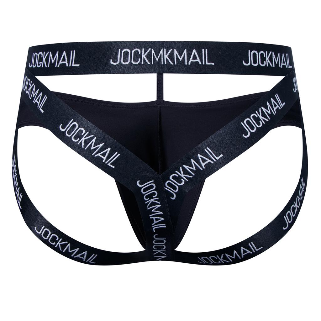 Jockstraps JOCKMAIL Elastic Band Letter Printed Fashion Ultra-thin Ice Silk Men's Thong Underwear