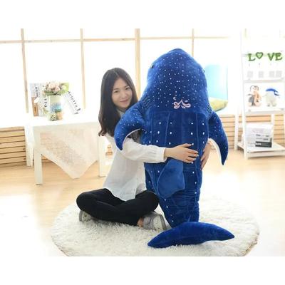 56cm Grande Taille Peluche Douce Requin Jouet Grand Créatif Baleine Bleue Peluche Douce Requin Poisson de Mer Peluche Oreiller Poupée Mignonne