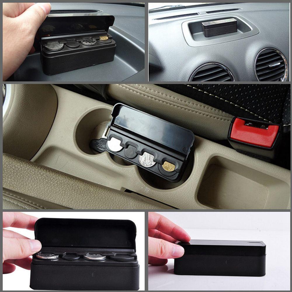 Loose Change Coin Car Parts Money Holder Plastic Cases Collecting Box Capsules Holder Coin Storage