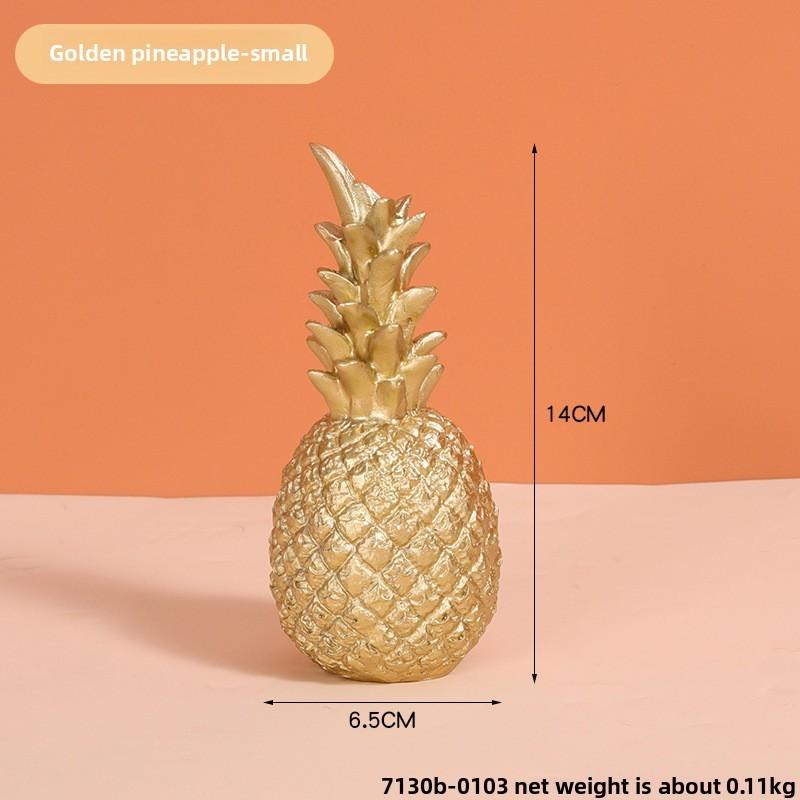 

Элегантная смоляная поделка в виде ананаса для настольной экспозиции и украшения интерьера 14cm золотой