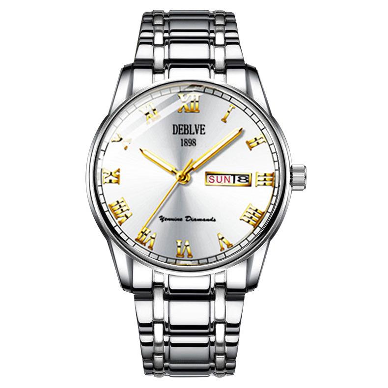 Swiss Men's Waterproof Quartz Watch: Elegant Automatic Movement, Slim Design