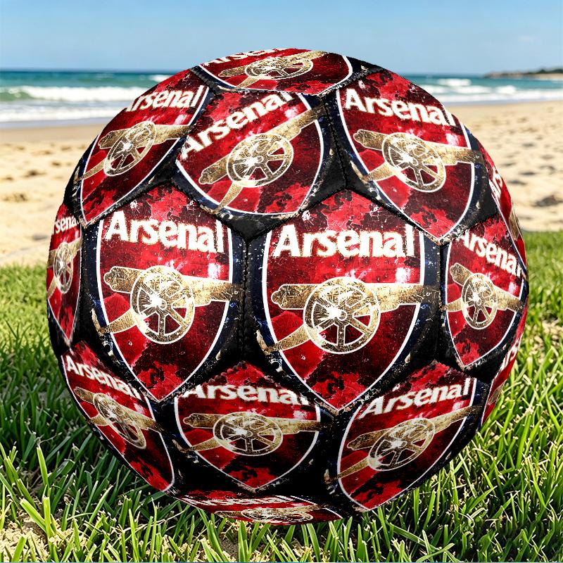 Football team.C Print Size 5 Soccer Ball, PU Wear Resistant Football for Match Training and Daily Practice, Birthday Gift for Soccer Fans