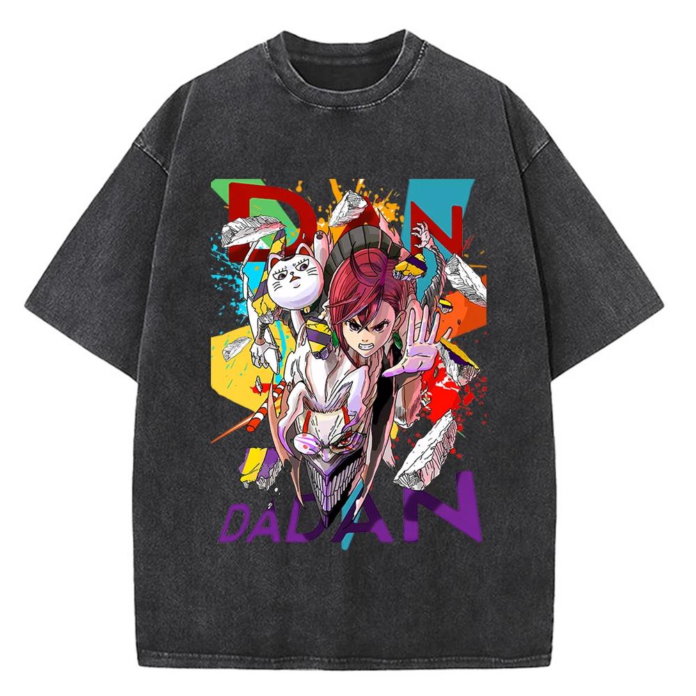 Dandadan Okarun T-Shirt Herren Japanisches Anime T-Shirt Cartoon Hohe Qualität Baumwolle T-Shirt Ästhetisches Mode T-Shirt Männlich