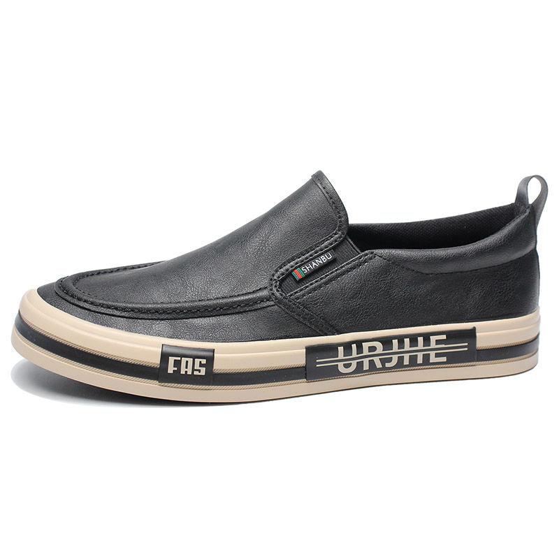 

Leather Shoes for Men Flat Round Toe Man Casual Loafers Shoe Pu Summer Sale in Promotion Comfortable Retro Social Low Price On 38