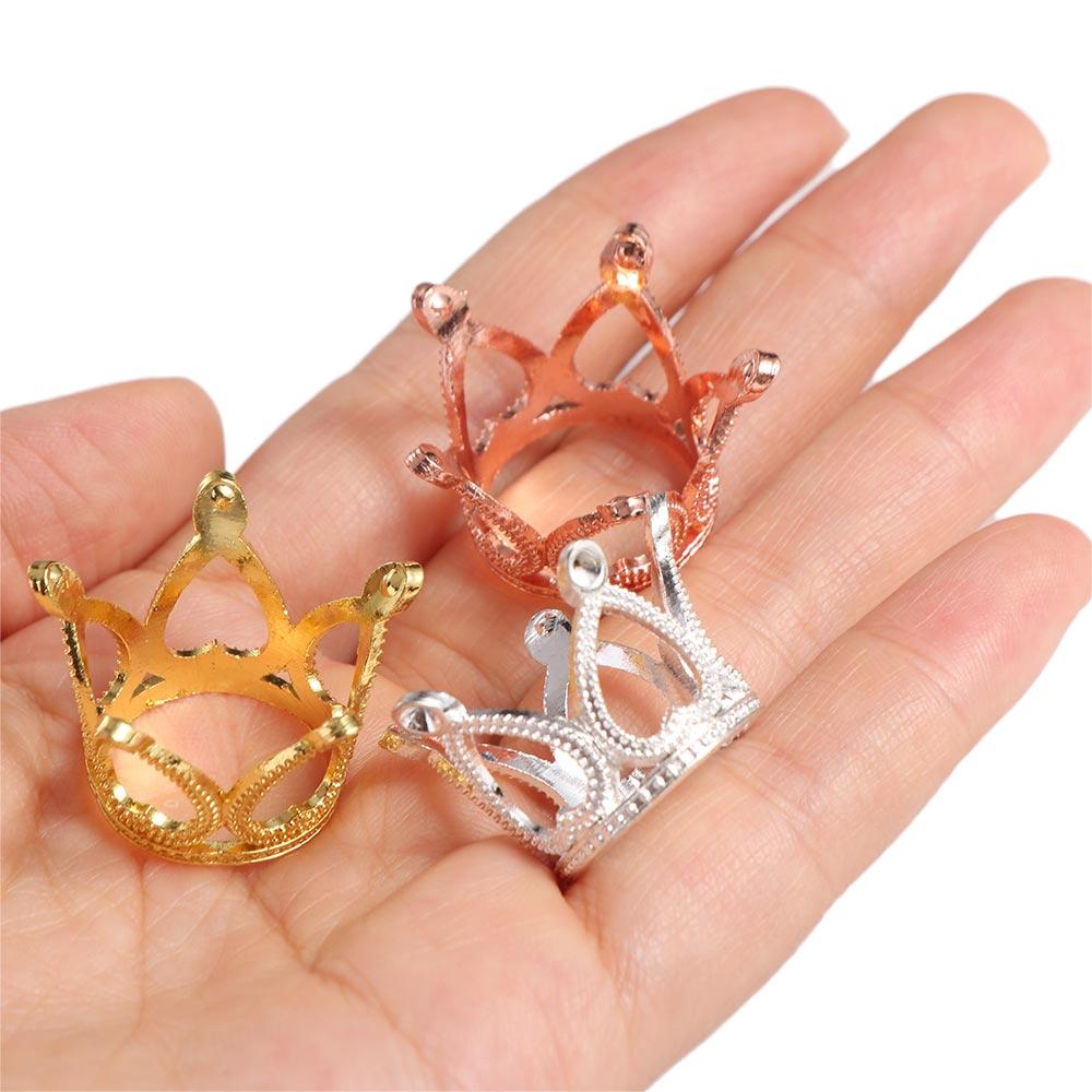 Model Toys Dollhouse Miniature Metal Crown Ornaments Mini Princess Crown Dollhouse  Dollhouse