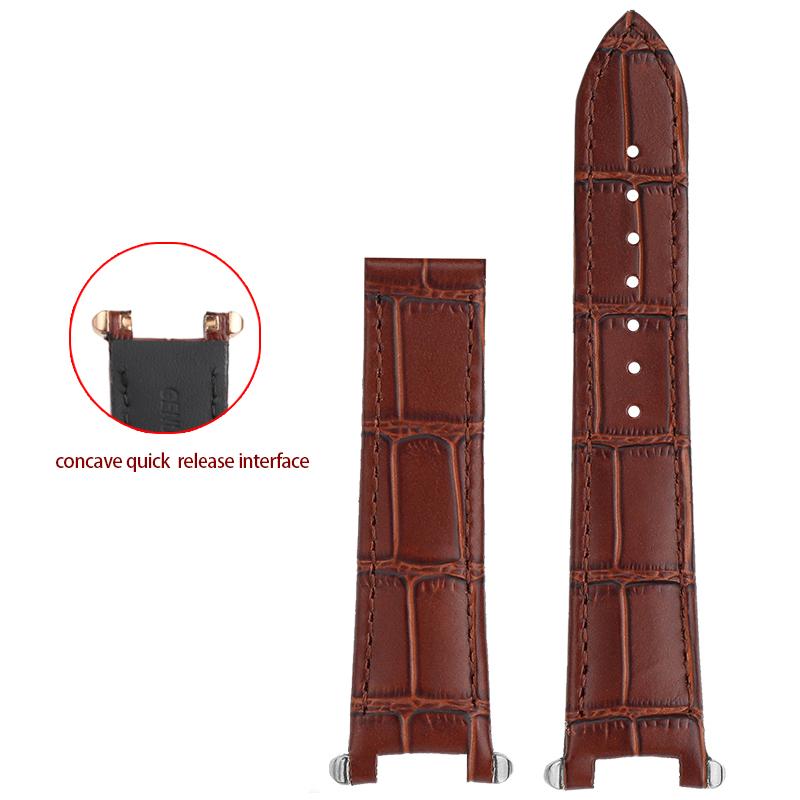 

Оригінальний шкіряний ремінець для Cartier PASHA WGPA0019/0026 W2PA0014 Серії Зі виїмкою Ремінець для годинника Чорно-синій Ремінець для годинника Браслет Ремінь 19x12mm