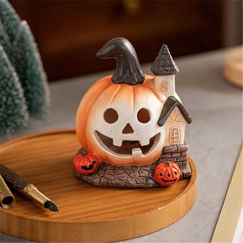 Halloween Miniatur Kürbis Figuren Harz Kürbis Ornament Feen Halloween Garten Schmuck Miniatur Landschaft