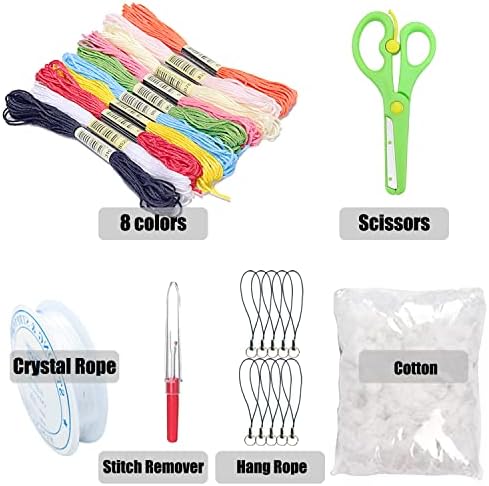 Allazone Dinosaur DIY Felt Sewing Kit, 14 Animal Shapes Felt Craft Kits for Kids, Educational Sewing Starter Kit for Beginners