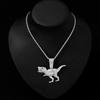 Trendy Alloy Dinosaur Skeleton Pendant, Mysterious Retro Style Necklace, Personalized Men's and Women's Fashion Accessories, Versatile