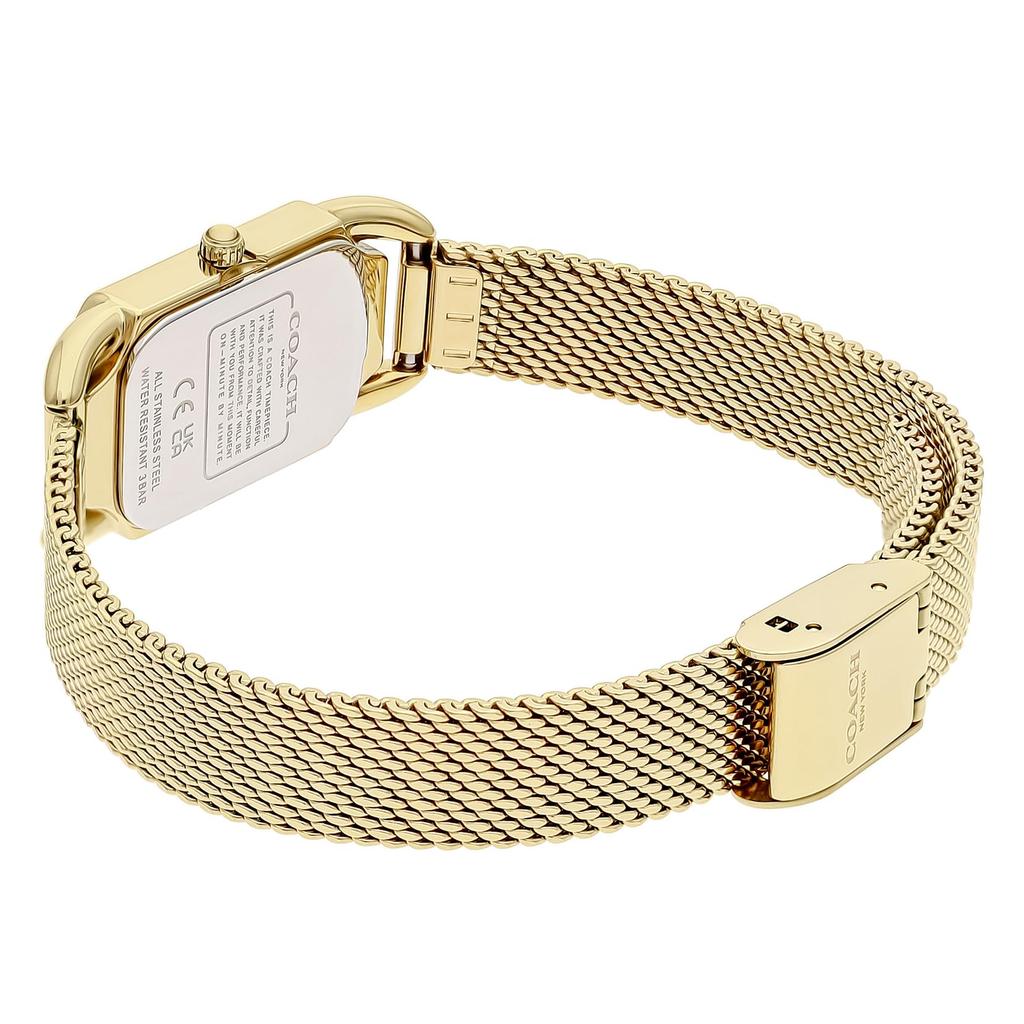 Coach CADIE Silver Stainless Mineral Quartz 14504033 Watch, 28.5mm, Dial, Steel, Glass, Movement, Women's, Gold, [Used]