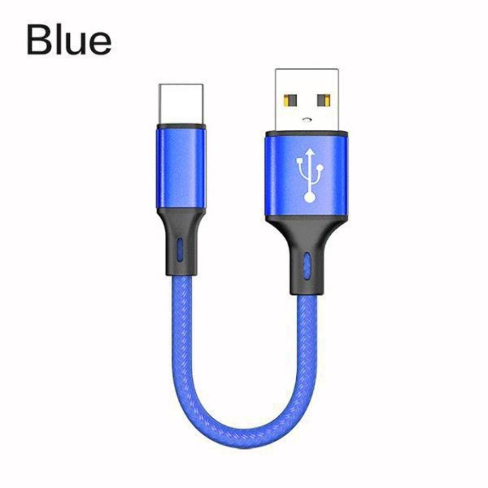 Fast Charging Nylon Braided USB C To Micro USB Data Sync Cable 25CM Compatible with Smartphones Tablets Durable and Flexible