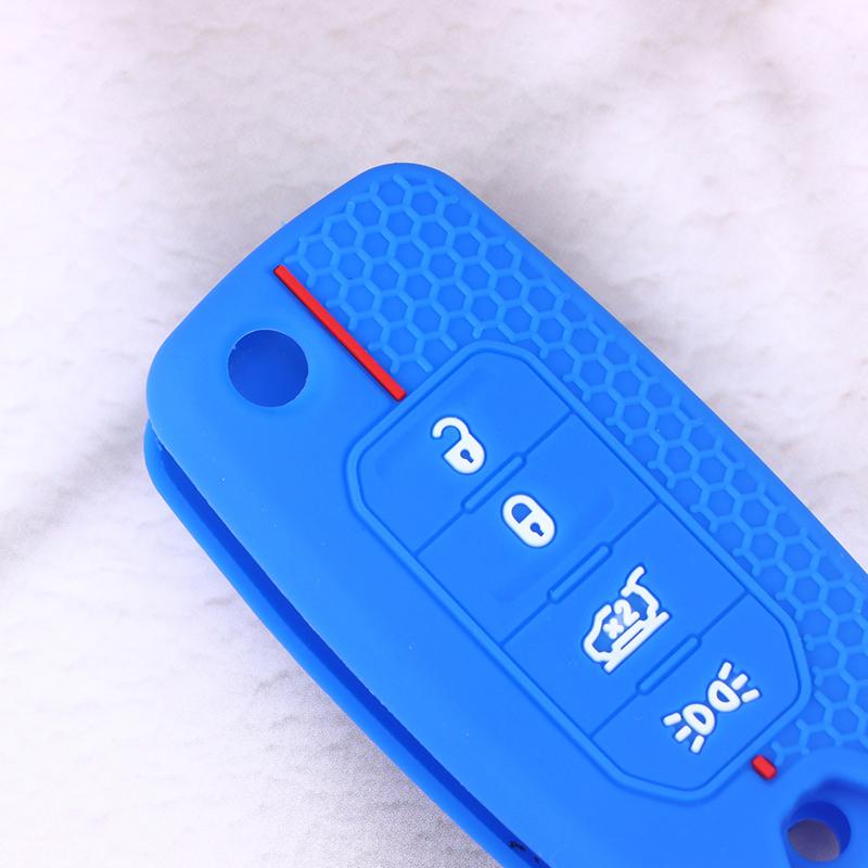 Silikon Schlüsselanhänger Autoschlüsselhülle Schlüssel Schale Abdeckung Für Jeep Cherokee Compass S Renegade Grand Commander Forjcuv Charger