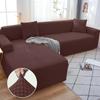 Solid Color Sofa Cover 1/2/3/4 Seater Sofa Cover for Living Room Elastic Spandex L Shaped Corner Sofa Cover Couch Cover for Sofa