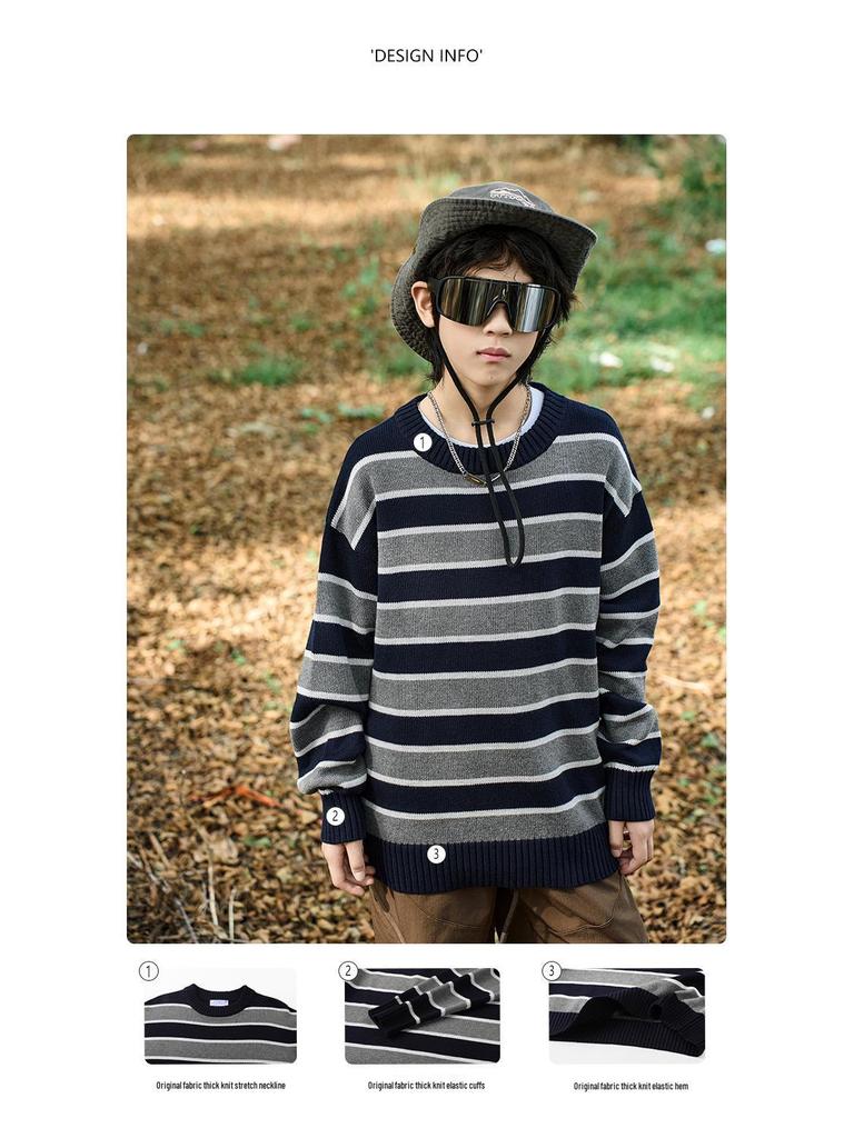 High-Elastic Premium Knit Sweater for Boys