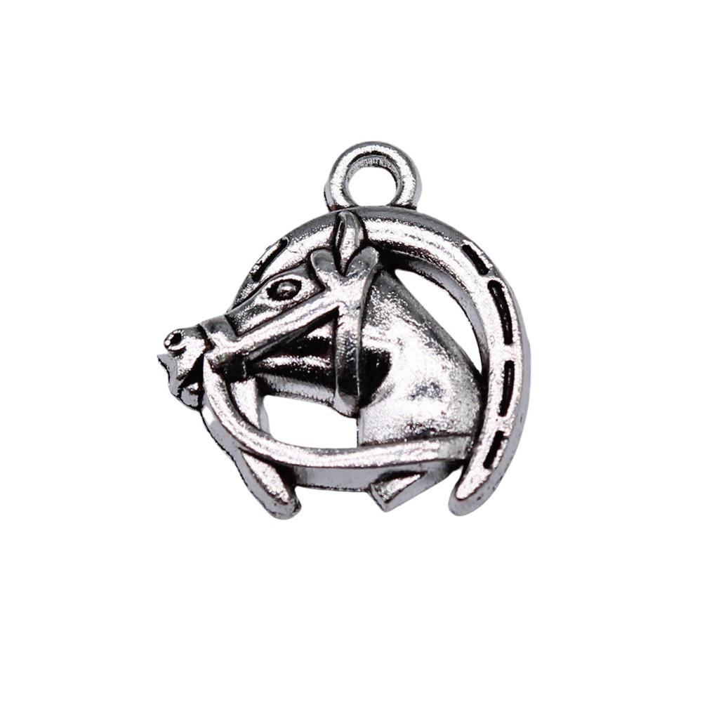 Vintage Horseshoe Charms Alloy Metal Pendants For DIY Jewelry Lucky Themed Accessories