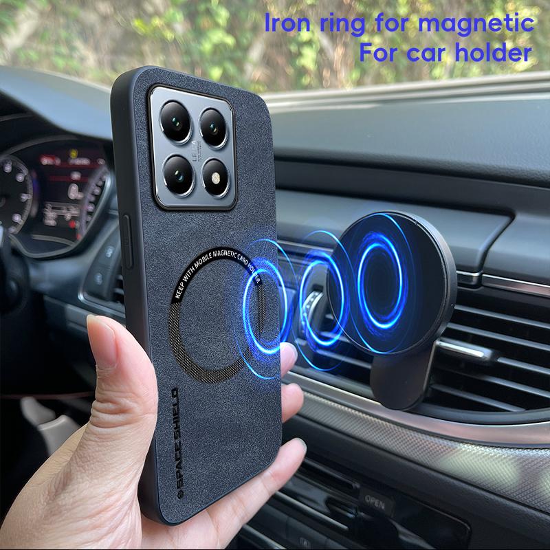 Magnetic Retro Leather Soft Case For Xiaomi 14T Pro Xiaomi14TPro 5G Wireless Charging Phone Case Cover
