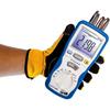 Peaktech 2705 - milliohmmètre numérique avec cordons de mesure kelvin à 4 broches, mesure de distance, tüv/gs,