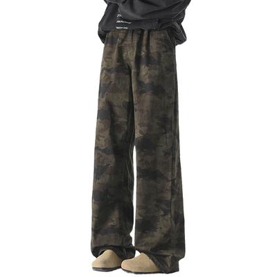 New Spring Niche Camouflage Casual Pants American Wide-leg Pants for Men and Women