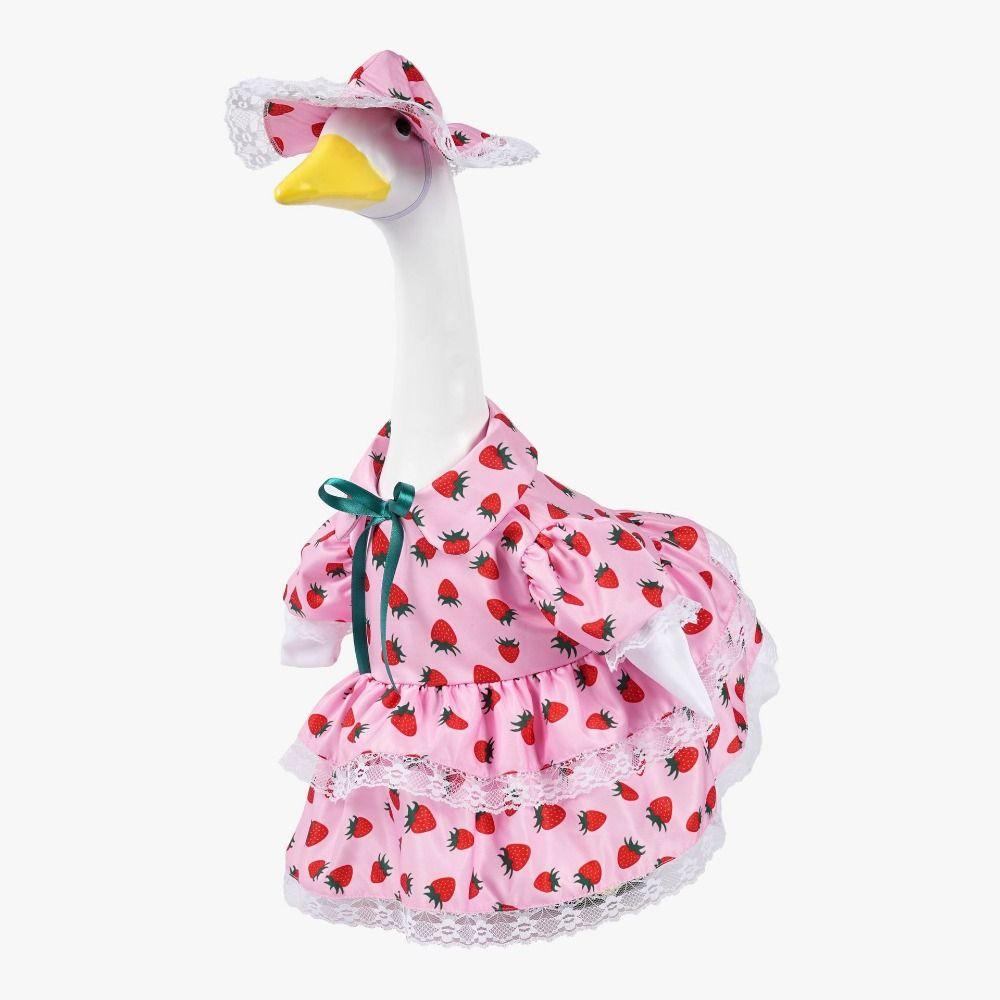 Rural Style Easter Porch Goose Dress Goose Transformation Dress Patio Yard Lawn Art Decor